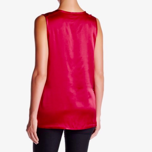 Vince. Gorgeous Fuchsia Silk High-Low Tank Top - Picture 11 of 11
